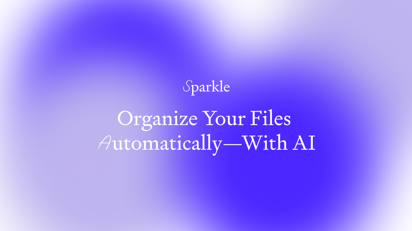 Organize your files automatically with AI